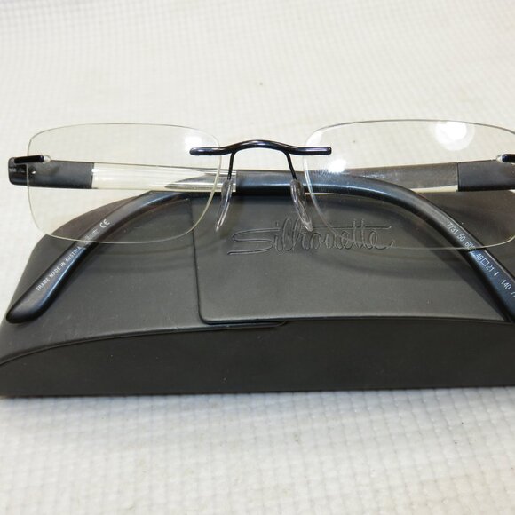 Silhouette 7731 Titanium Eyeglasses rimless 6053 Black size 49-21-140 Frame Only - Picture 1 of 13